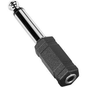 Livewire Essential Stereo 3.5 mm Female TRS to Mono 1/4" Male TS Adapter Black - 1 of 1