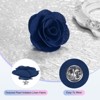 Unique Bargains Silk Alloy Camellia Flower Brooch Lapel Pin for Men Women Suit 2 x 1.3 inch 1 Pc - 2 of 4
