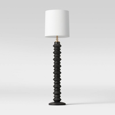 Faux Wood Floor Lamp Black (Includes LED Light Bulb) - Threshold™