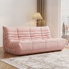 SYFERLORY Armless 3-Seat Togo THREE Seater Large Bean Bag Sofa，Pink - 3 of 4