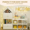 Kids Wooden Bookcase,House-Shaped Bookshelf with Open Shelves and Storage Cabinet,Cube Organizer for Toys Books or Bedroom-Baofuwish - 3 of 4