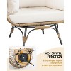 Egg Chair Wicker Outdoor Chairs, Oversize Patio Chair Rattan Lounger Chair w/ 4 Cushions & Steel Frame Stand for Indoor Outdoor Patio Backyard - 3 of 4