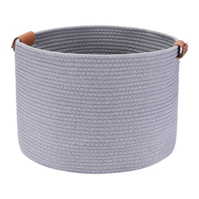 Unique Bargains Handcrafted Cotton Rope Widened Handles Storage Baskets