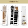 Costway 360° Swivel Jewelry Cabinet with Lighted Full Length Mirror & Back Shelves, Lights Brown/White - 3 of 4