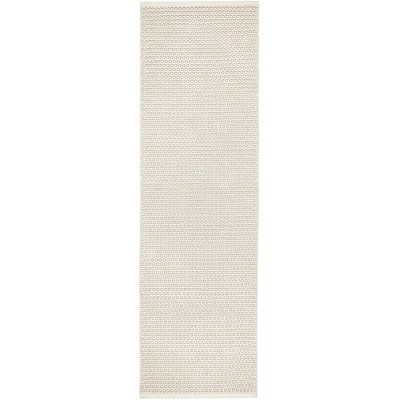 Ivory 2' x 3' Handmade Reversible Performance Rug