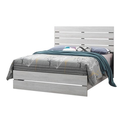 Queen Bed With Panel Headboard And, White Headboard And Bed Frame Queen