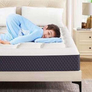 Lycvki 5 in. Gel Memory Foam Mattress with Pillowtop,Fiberglass-Free,CertiPUR-US® Certified,Bed in a Box - 1 of 4