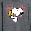 Men's - Peanuts - Snoopy Woodstock Xo Heart Long Sleeve Graphic T-Shirt - 2 of 4