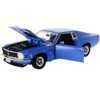 1970 Ford Mustang Boss 429 Dark Blue "Timeless Classics" Series 1/18 Diecast Model Car by Motormax - 2 of 4