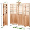 Hybition 5.6 Ft Tall Wood Room Divider,Freestanding Portable Partition,Folding Privacy Screen Room Divider for Home, Office, Bedroom - 2 of 4