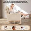 Modern Nursery Rocking Chair, Upholstered Rocking Chair with Footrest - 4 of 4