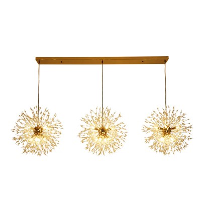 LLHZSY 62 1/5" Modern Glam Globe Dandelion Crystal Chandelier-Gold