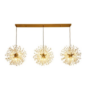LLHZSY 62 1/5" Modern Glam Globe Dandelion Crystal Chandelier-Gold - 1 of 4