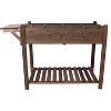 Okak Elevated Raised Garden Bed with Folding Storage Shelf Herb, Vegetable & Flower Planter, Indoor/Outdoor, 4 Colors - 2 of 4
