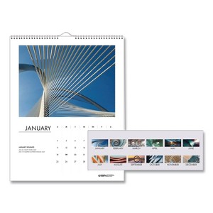 House of Doolittle 100% Recycled Abstract Architecture Photos Wall Calendar 12-Month January 2026 to December 2026 White Sheets 14 x 11 - 1 of 4