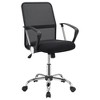 Vynxaria Black Swivel Office Chair with Casters - 2 of 4