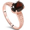 Pompeii3 2ct Oval Garnet Vintage Engagement Ring 10K Rose Gold - 4 of 4