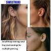 6-Pair Gold-Plated Surgical Steel Earring Set: Huggie Hoops & Studs for Cartilage, Helix & Lobe - 4 of 4