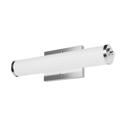 18" 2-Light Holly Grove Cased White Glass Bathroom Vanity Wall Light - Hunter Fan