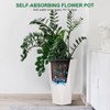 Tall Diamond Planters (Set of 2) ¨C Black Indoor/Outdoor Flower Pots with Water Level Monitor & Wheels for Patio, Porch, Living Room - 4 of 4