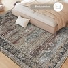 Vintage Oriental Rug, Washable Non-Slip Area Rug ¨C Distressed Medallion Carpet for Living Room, Bedroom - 4 of 4