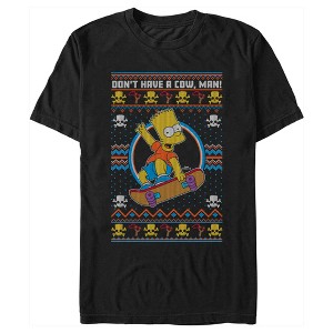 Men's The Simpsons Bart Don't Have a Cow, Man! Sweater Print T-Shirt - 1 of 4