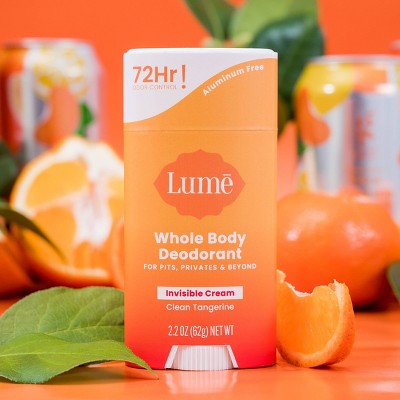 Lume Whole Body Women&#8217;s Deodorant - Invisible Cream Stick - Aluminum Free - Clean Tangerine Scent - 2.2oz_6