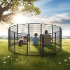 KWPZQEB Dog Playpen Fence with Door, 39.37"H Playpen with Foldable Metal, Heavy Duty Metal Pet Playpen for Outdoor, Indoor, Easy to Assemble - 3 of 4