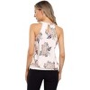 Women Floral Print Halter Tank Tops Sexy Lace Mesh Neck Sleeveless Beach Shirts Soft Comfy Casual Pleated Vacation Tanks Tee - 2 of 2