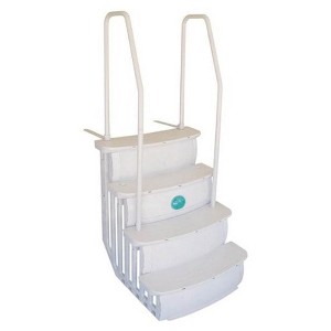 Main Access iStep Above Ground Pool Entry Steps Ladder w/ LED Light + 2 Weights - 1 of 4