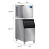 550 Lb. Daily Production Cube Clear Ice Freestanding Ice Maker - 2 of 4