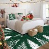 Washable Christmas Tree Rug Non Slip Low Pile Rug Soft Xmas Decorative Floor Cover Foldable Indoor Carpet for Living Room Bedroom,Green/5'x7' - 3 of 4