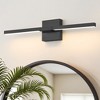 POWLIG 23.6-in Led Black 5cct 24w Dimmable wall Sconce - 2 of 4