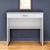 HomeRoots 32" White Wood Computer Desk With Drawer - 2 of 4