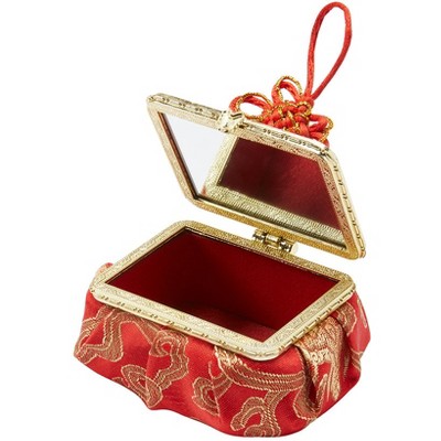 The Lakeside Collection Fabric Jewelry Box with Mirror