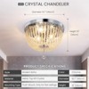 Ludomide 3 Light Boho Hallway Crystal Chandelier, Modern Small Flush Mount Ceiling Light Fixture for Closet Girls Room, E26 Bulb (Not Included) - 2 of 4