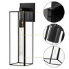 C Cattleya 16.25 in. 1-Light Dark Bronze Finish Brass Outdoor Wall Lantern with Clear Tempered Glass Shade(E26) - 3 of 4