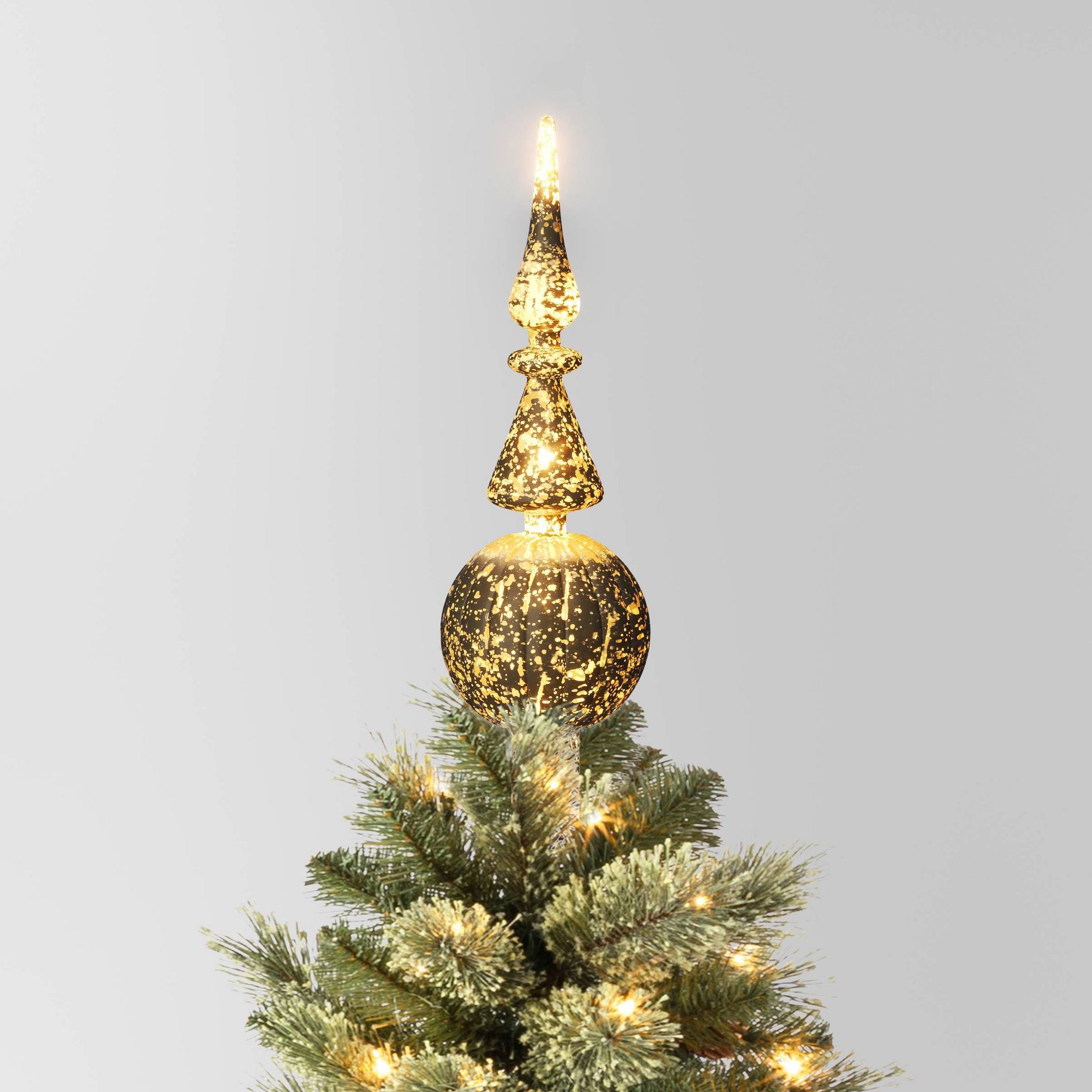 Christmas Lit Plastic Finial Tree Topper - Wondershop™