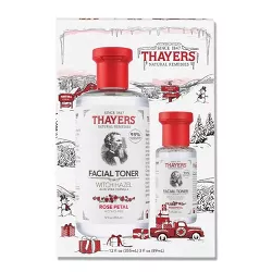 Thayers Natural Remedies Witch Hazel Alcohol-Free Rose Petal Facial Toner Holiday Skin Care Set - 2ct