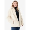ellos Plus Size Reversible Faux Suede High Pile Fleece Jacket - 3 of 4