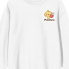Piyomaru Heart Background Crew Neck Long Sleeve Adult White Sweatshirt - 3 of 4