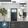 VAXCEL Clinton 12 in. W 2-Light Matte Black Outdoor Flush Mount Ceiling Light with Clear Glass Shade, LED Compatible, made of Durable Steel - 2 of 4