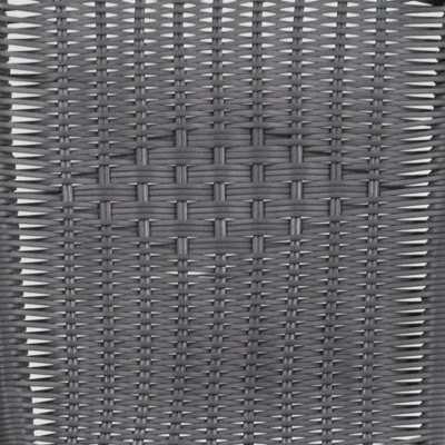 Elegant Gray Rattan Stackable Indoor-Outdoor Dining Chair Set