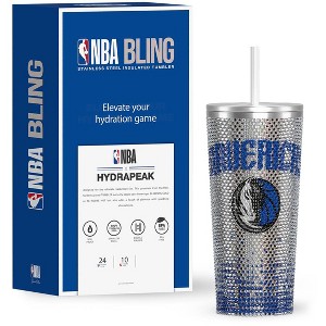 NBA Officially Licensed 25oz Stainless Steel Rhinestones Tumbler in Limited Edition Gift Box - 1 of 4