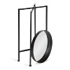 Kate and Laurel Celia Round Metal Tea Table, 14x14x25.75, Black and Mirror - 4 of 4