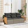 vidaXL Garden Sofa Set Grey, Dark Grey - 2 of 4