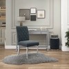 2pc Singger Writing Desk with Chair Gray - HOMES: Inside + Out: Glam Office Furniture Set with Velvet Chair - 3 of 4