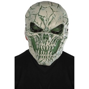 Seasonal Visions Adult Scary Skull Poison Lightup Costume Mask - 12 in. - Gray - 1 of 2