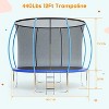 Coucheta Trampoline 12FT with Enclosure & Ladder, ASTM Approved Heavy-Duty Outdoor Recreational Trampoline for Kids Adults, 440LB Capacity - 2 of 4