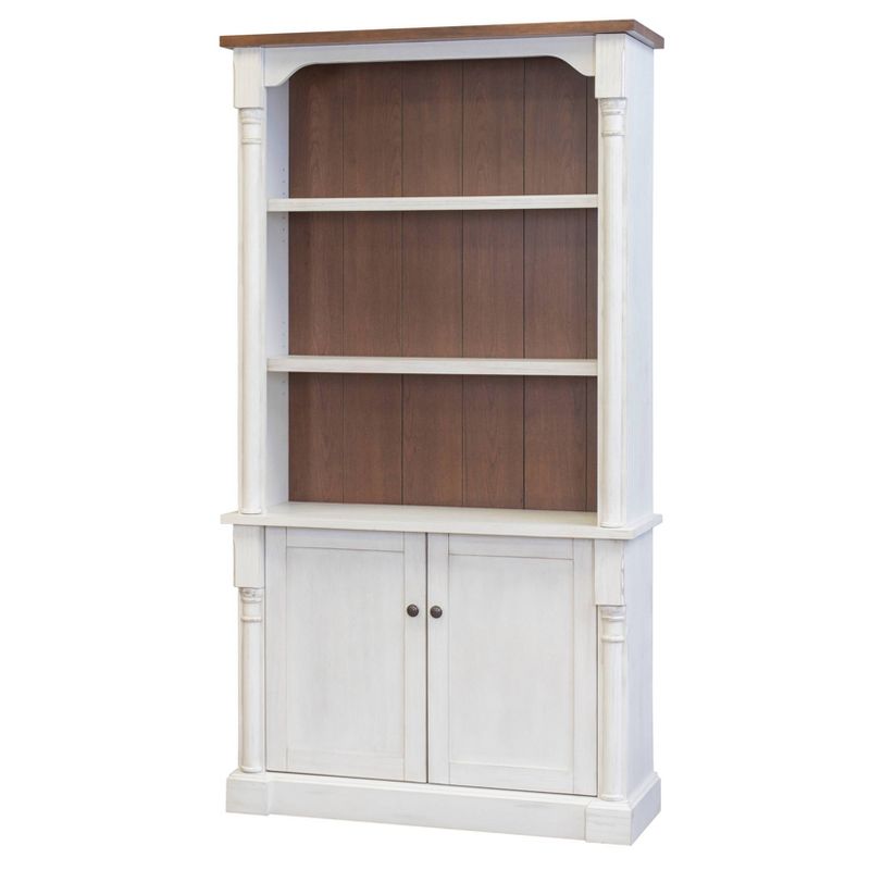 78&#34; Durham 3 Shelf Bookcase with Lower Doors White - Martin Furniture, 1 of 5